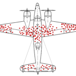 illustration des impacts de balles sur un avion de l'armée américaine