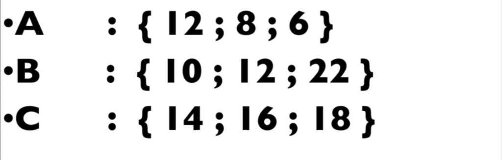 3 suites de chiffres