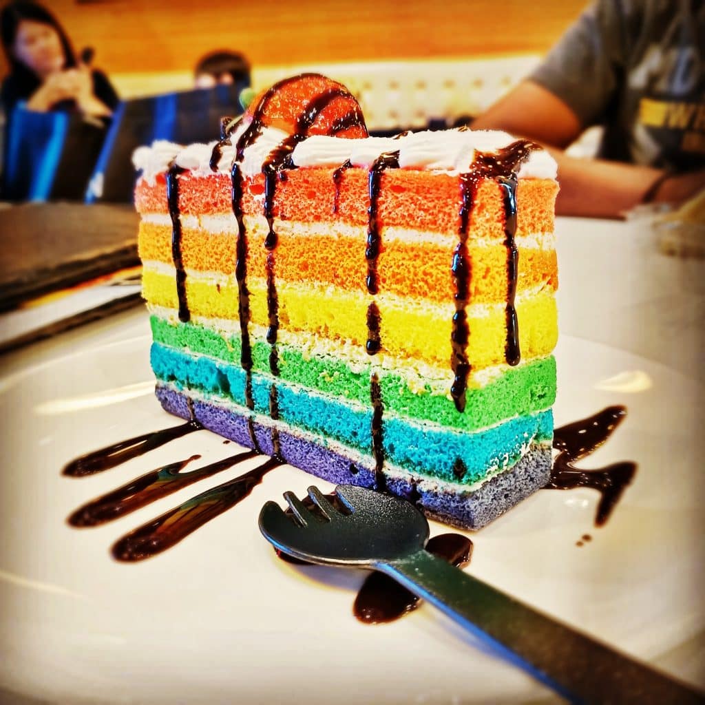 photo d'un rainbow cake